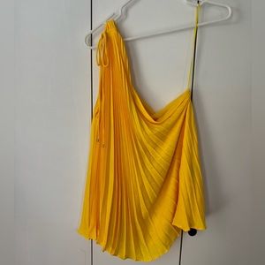 Banana Republic Yellow One Shoulder Top